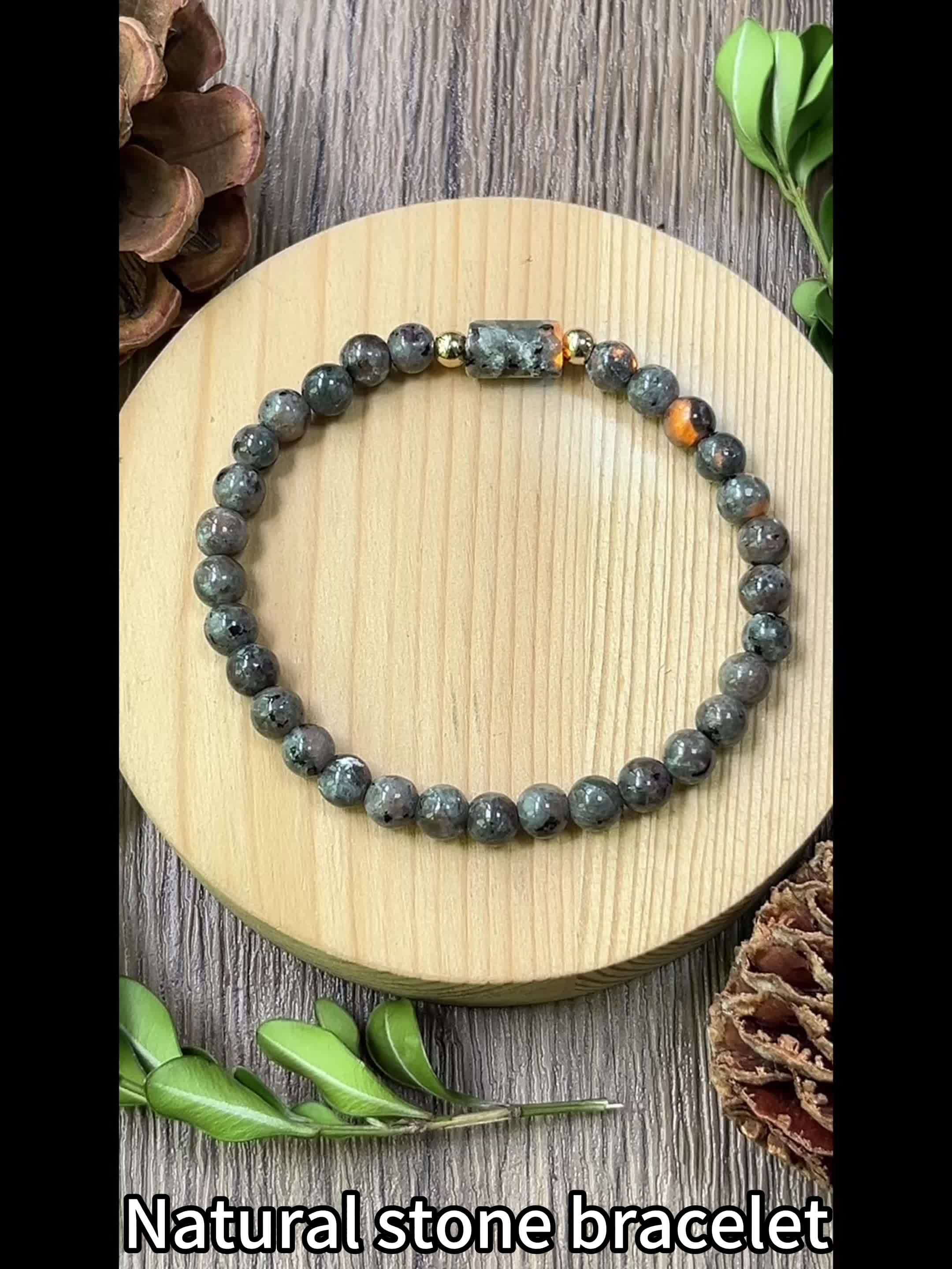 Natural Yooperlite Handmade Beaded Bracelet, Chakra Jewelry